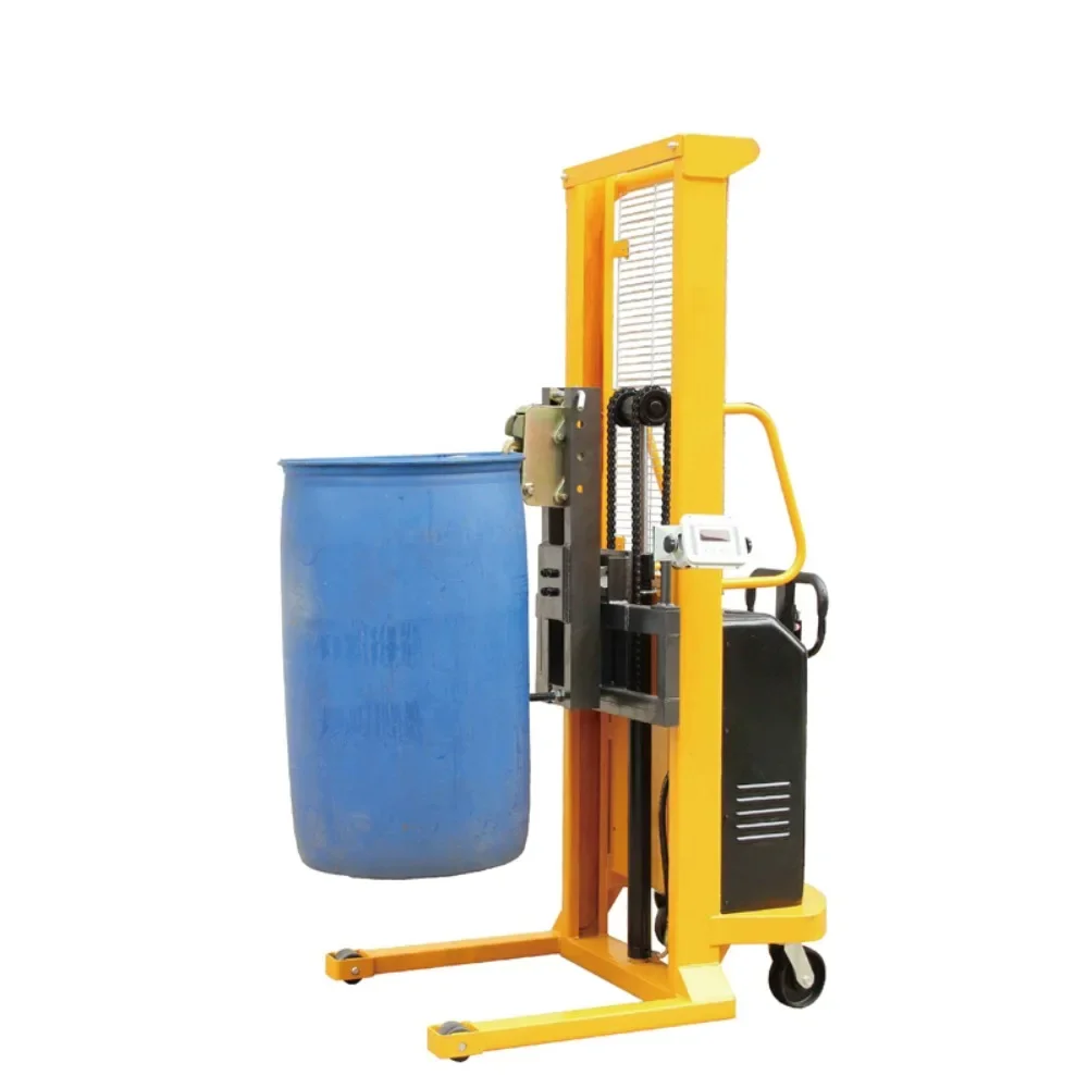 

Electric oil drum lifting hydraulic loading and unloading truck