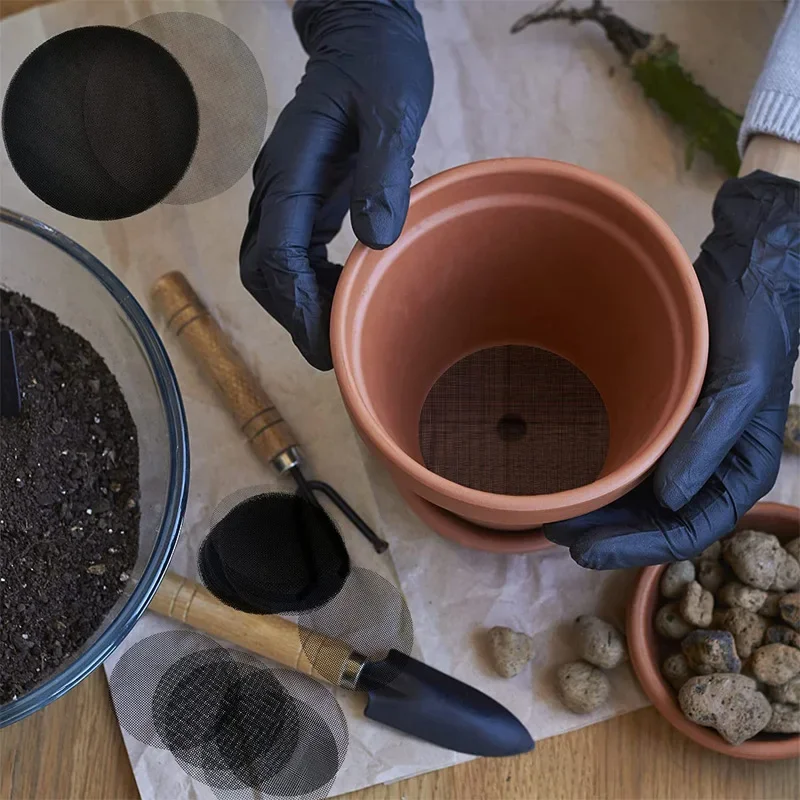 50-teilige Topf lochs ieb matte, rundes Drainage lochs ieb gegen Boden verlust, Pflanzen entwässerung ssieb dichtung, Garten bedarf