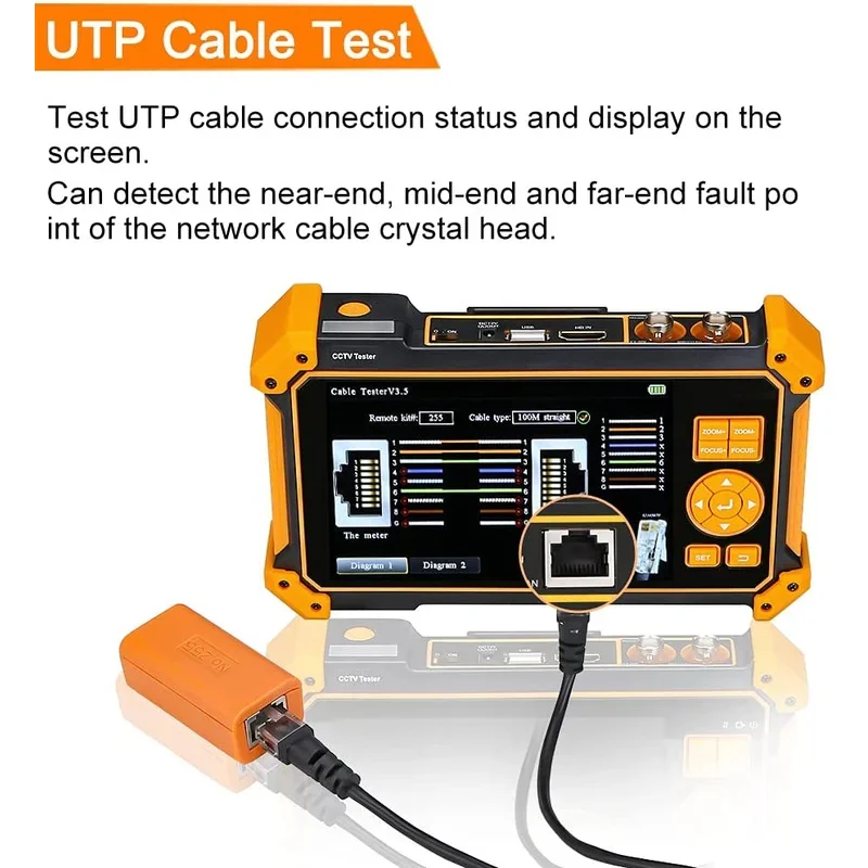 HD 3100/3200 CCTV Tester 5 Inch Mini Monitor HD Coaxial 8MP AHD VGA HDMI SDI Camera Tester Monitor Security Protection