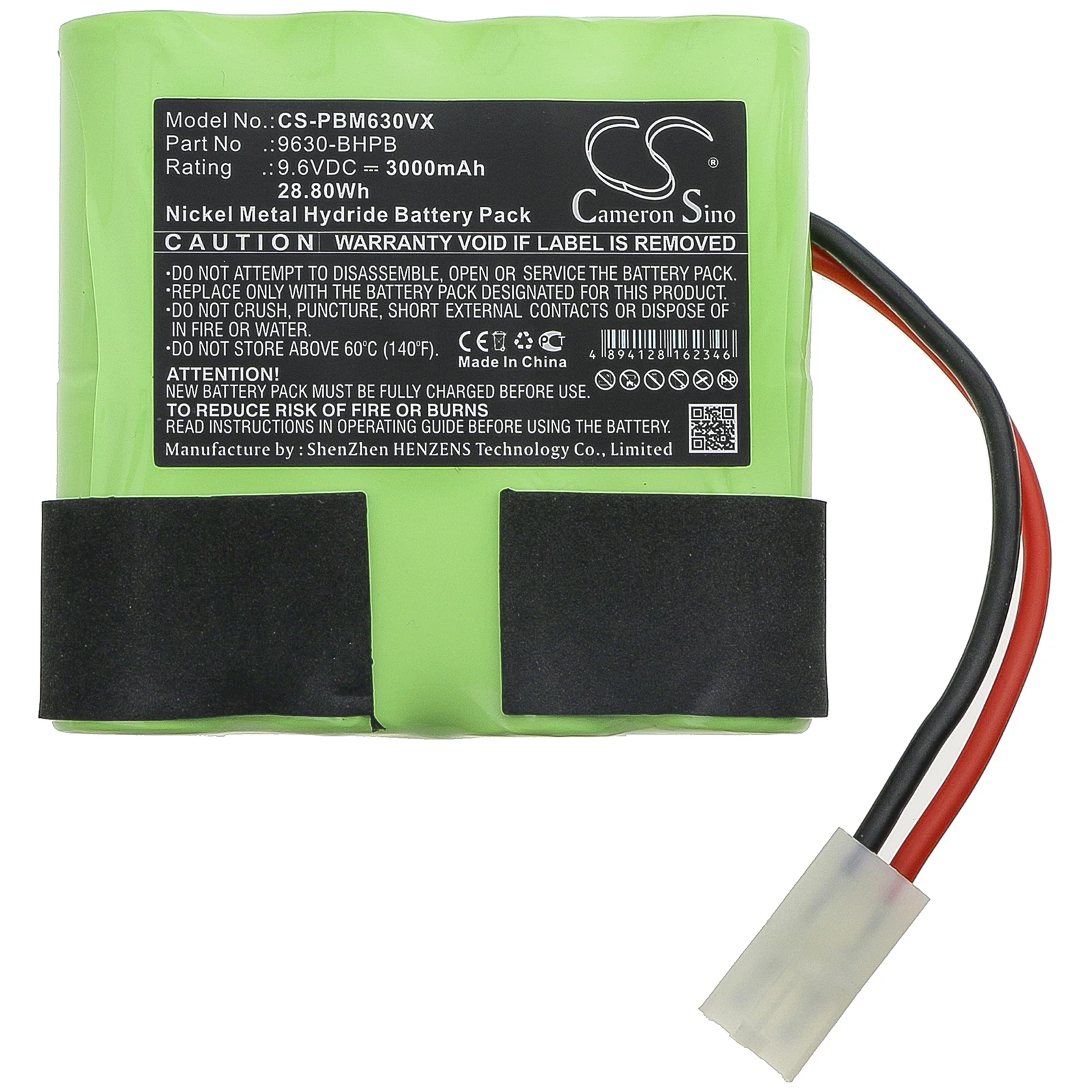 

Ni-MH Vacuum Battery for Water Tech,9.6v,3000mAh,Pool Blaster Max CG,9630-BHPB