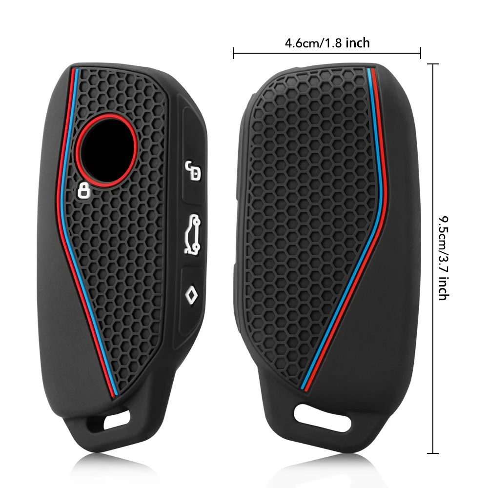 Silicone Remote Car Key Case Keychain Holder Key Cover For BMW X1 U11 2023 Series 7 735i 740Li I7 G07 X7 LCI XM Auto Accsesories