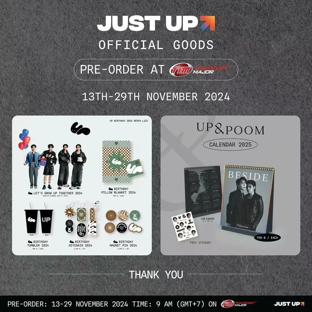 Thailand star UpPoom Just Up Birthday merchandise official goods per sale