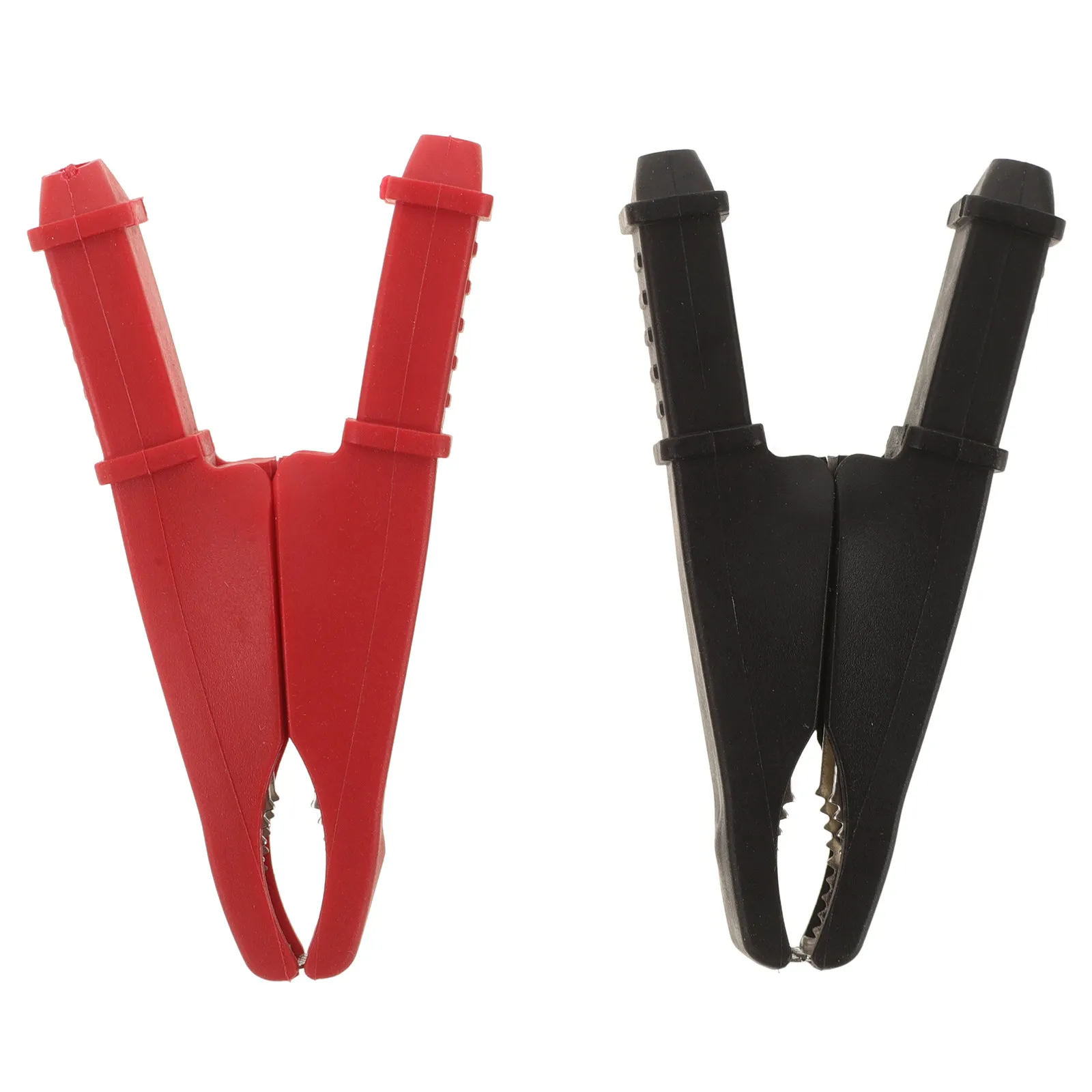 2Pcs Smooth Edge Alligator Clips Polished Metal Electrical Test Clamps Battery Clips Mini Clamping Tools for Craft Electrical