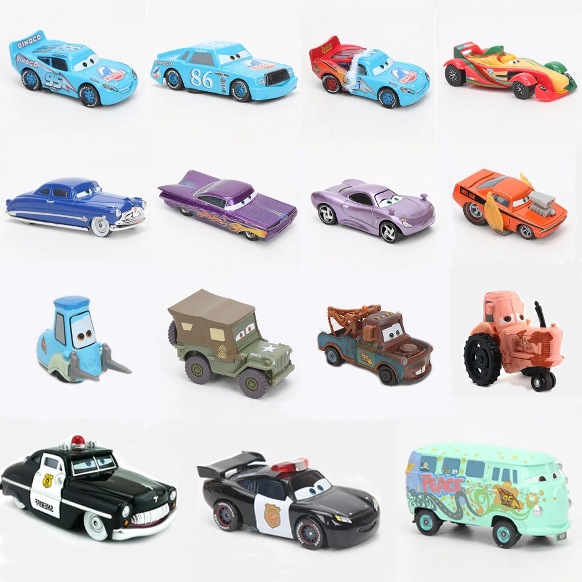 Mattel Randomly one Cars 2 Toys Lightning McQueen Mack Uncle TruckThe King Car Toys Car Metal Alloy for Boys Kids Gifts