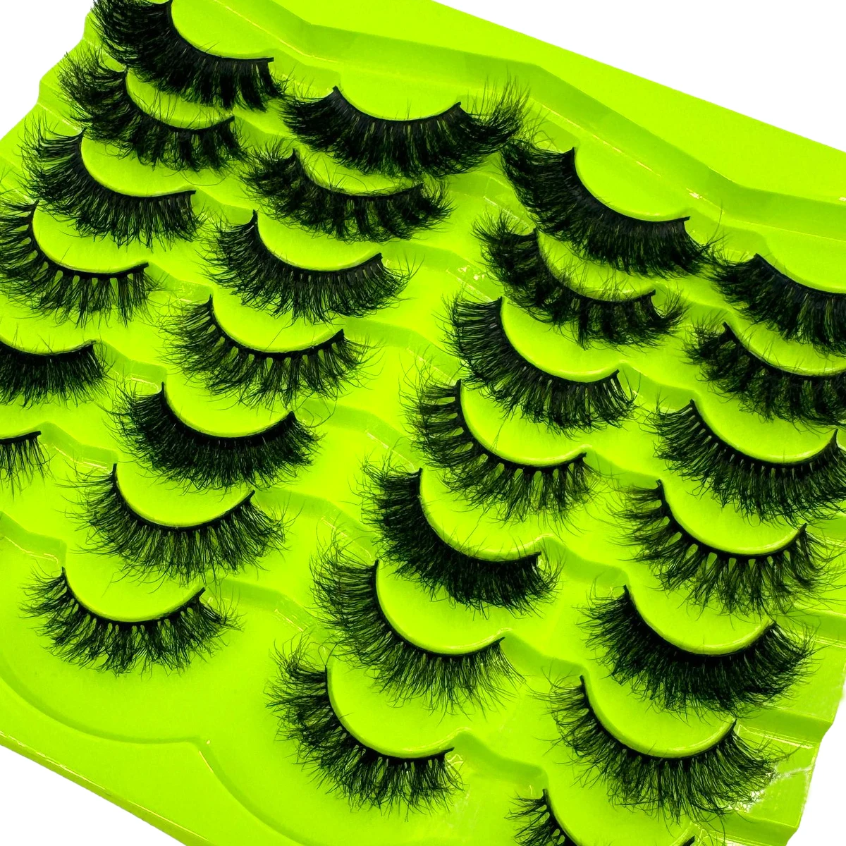 HBZGTLAD 14 Pairs of Mixed Length 3D Faux Mink Fur Full Piece Wholesale Beauty Fake Eyelashes