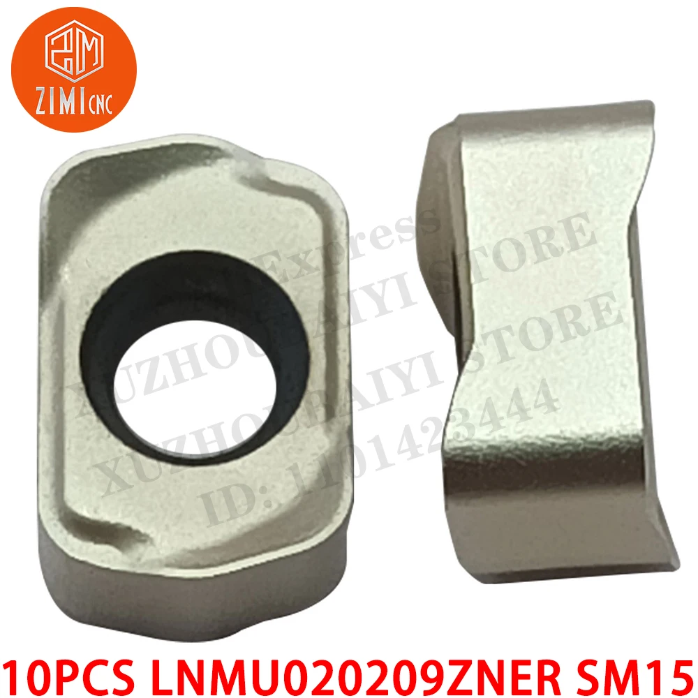 10P LNMU020209ZNER SM15 LNMU 0202 High Speed Feed Carbide Face milling Slotting Inserts CNC metal lathe mechanical cutting tools