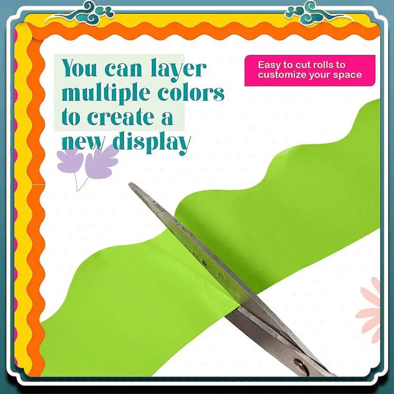 

Premium Scalloped Bulletin Board Borders Classroom Borders Fit For Bulletin Board & Classroom Décor, 36 Ft Per Bulletin Board Tr