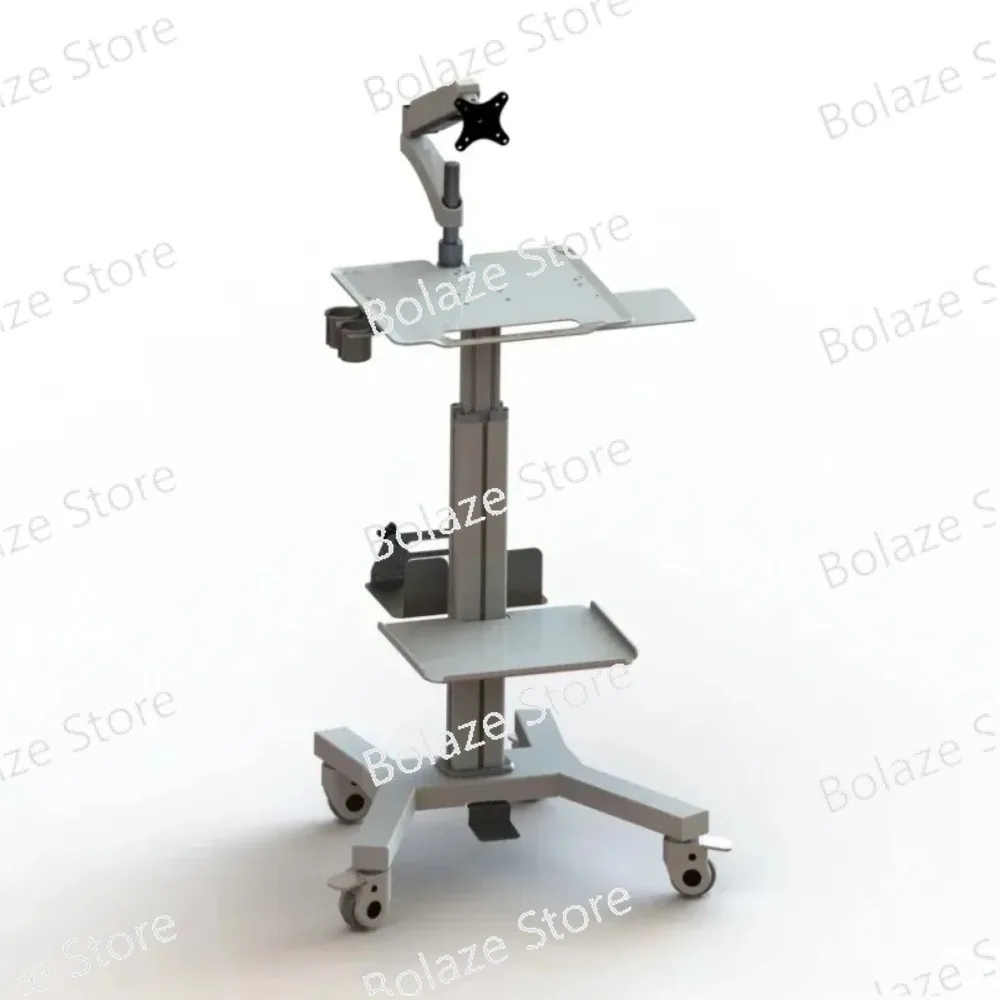 Dental clinic all-in-one workstation height adjustable mobile medical computer cart tablet hospital