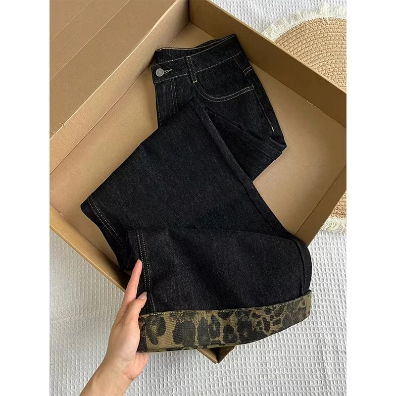 Streetwear Women Jeans New Bottoms Pantalon Femme High Waist Vintage Straight Y2k Wide Leg Pants Casual Chic Denim Trousers