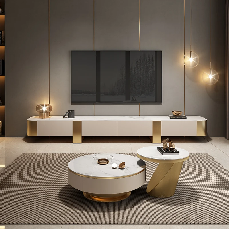 

Household Small Household TV Stand for Living Room Rock Slab Decoration TV Cabinet Modern TV Stands for Hotel e Nordic furniture