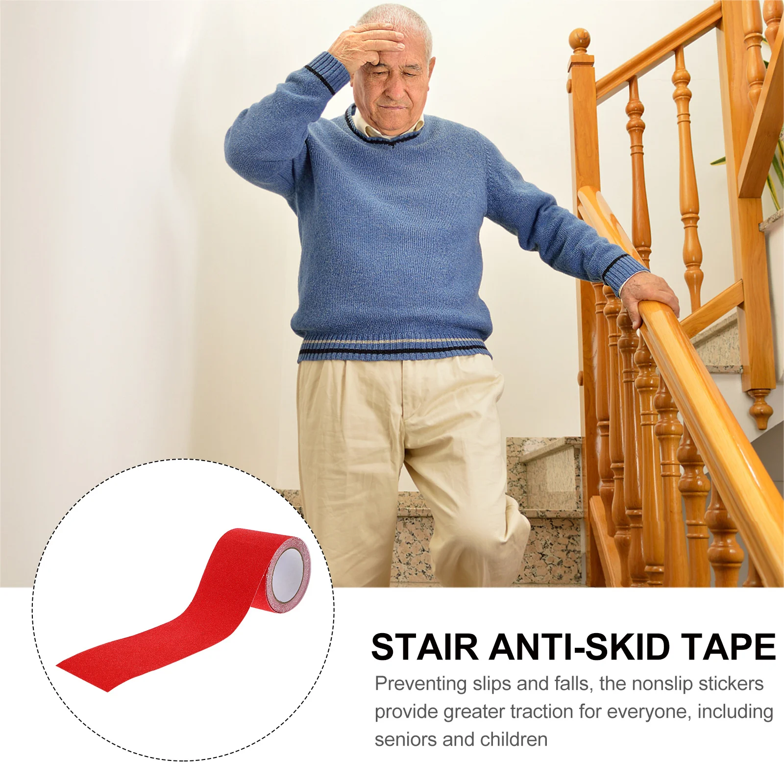 Frosted Surface Safety Tape Anti Skid Step Stair Non Slip PVC Sticker Easy Cut Durable Long Lasting Use Anti-Skid Tape