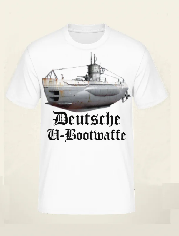 Deutsche U-Bootwaffe WWII German Naval Submarine T-Shirt 100% Cotton O-Neck Summer Short Sleeve Casual Mens T-shirt Size S-3XL