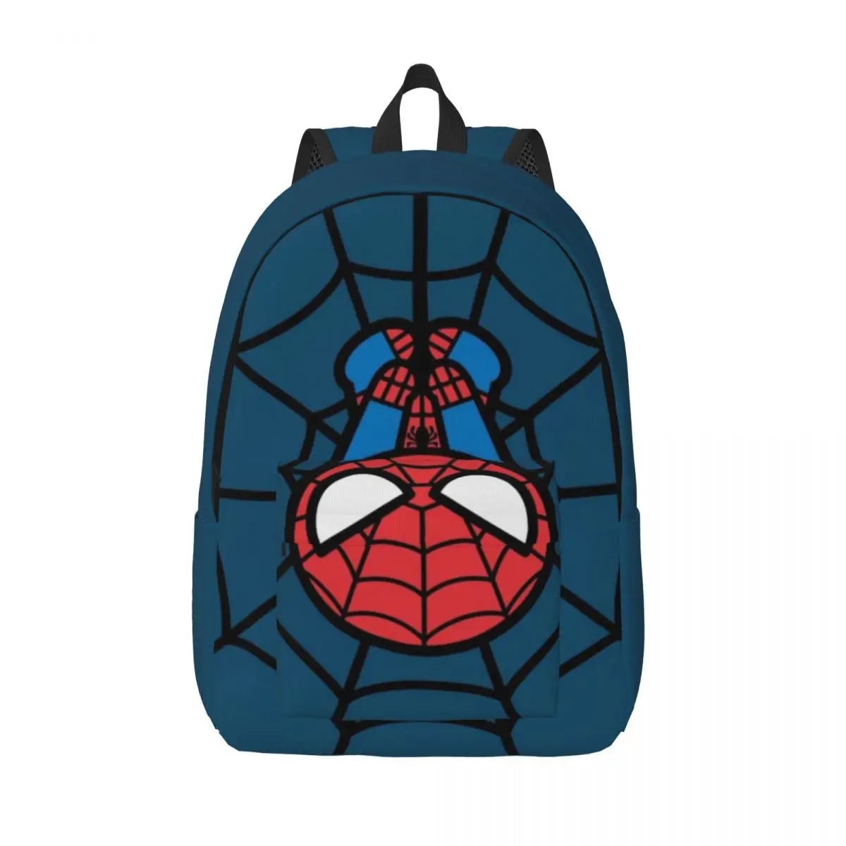 Custom Kawaii Spider Man Hanging Upside Down Canvas Backpacks Men Women Casual Bookbag for College School Spiderman Bags