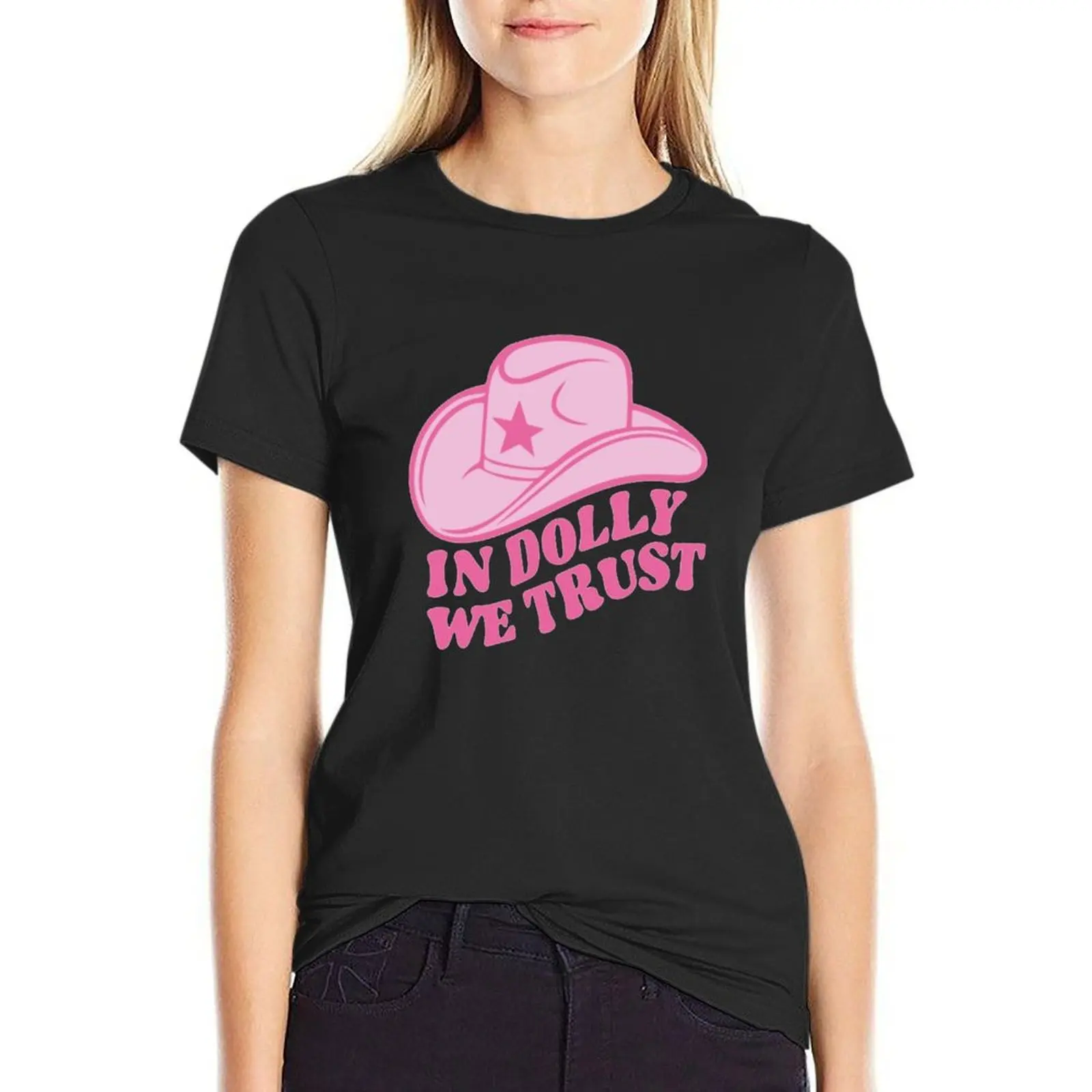 In Dolly we trust T-Shirt sweat Short sleeve tee Womens graphic t shirts