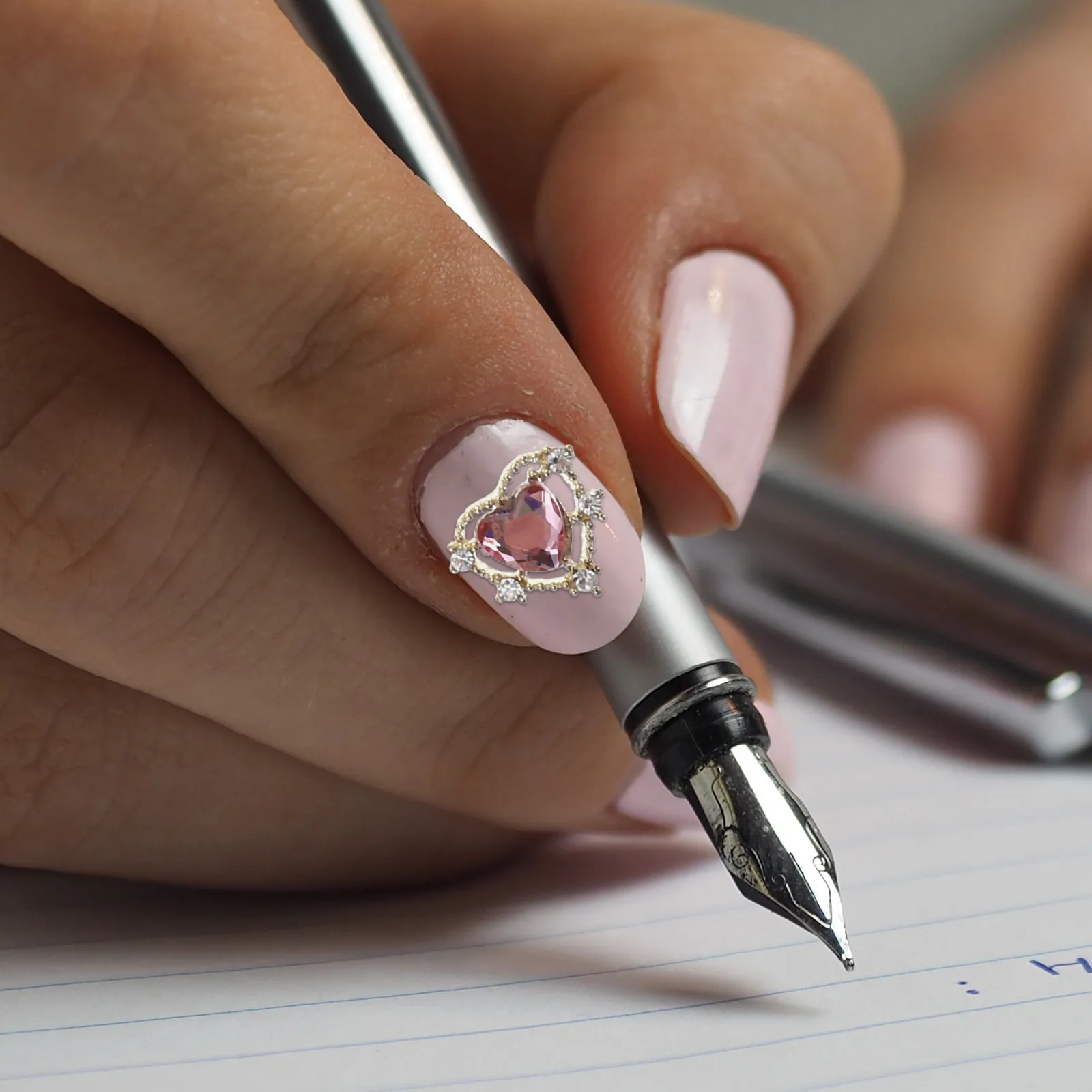 10 Uds. de diamantes de imitación multicolor para uñas, forma de corazón, accesorios brillantes para decoración de uñas, joyería para manicura, accesorios para manicura