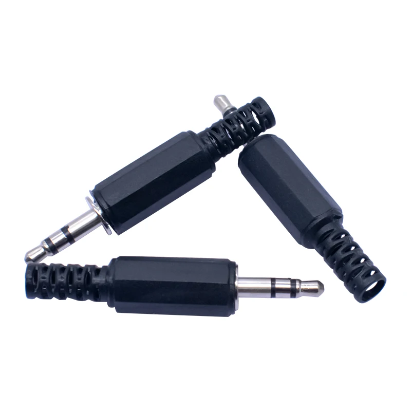WAVGAT 10 pcs Black Plastic Housing 3.5mm Audio Jack Plug HeadPhone Connector