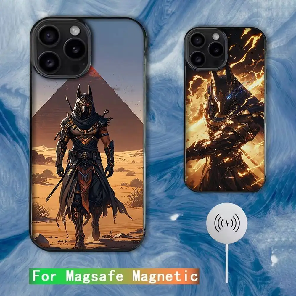 

Anubis Egyptian God Phone Case For iPhone 16e,16,15,14,13,12,11,Plus,Pro,Max,Mini Magsafe Magnetic Wireless Charging