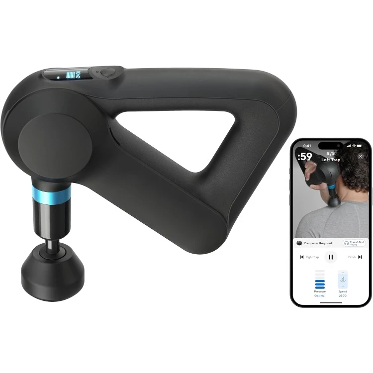 Elite Ultra-Quiet Handheld Deep Tissue Massage Gun - Bluetooth Enabled Percussion & Personal Massager for Pain Relief in Neck