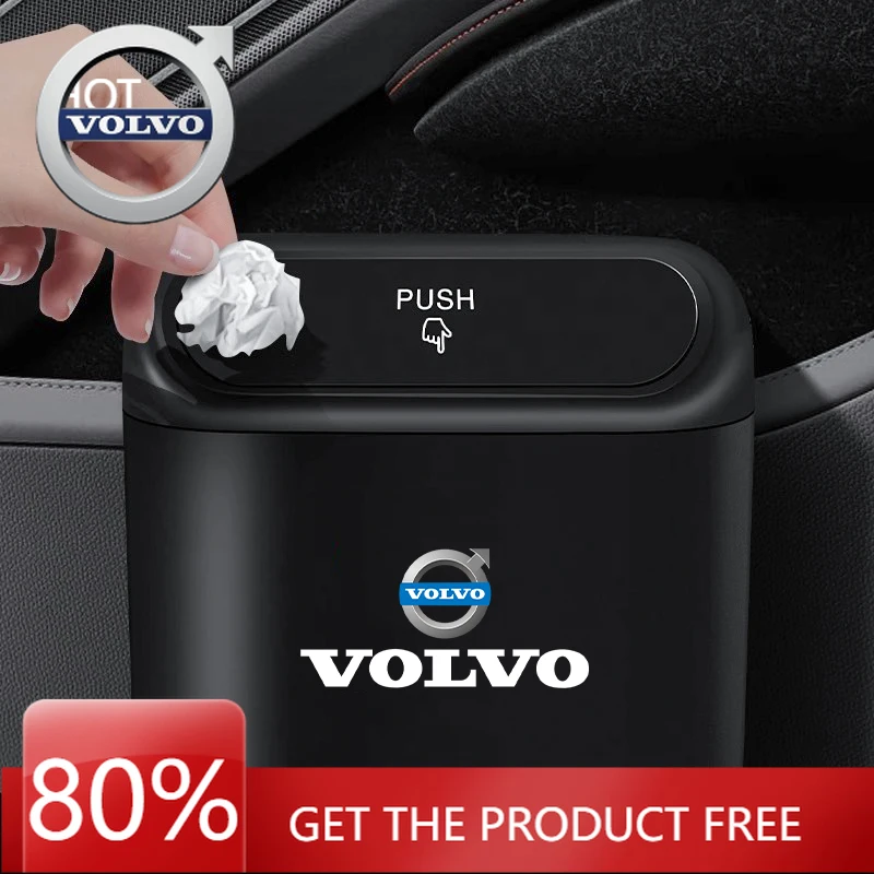 

Эмблемы 2026 Новые для Volvo 1 шт. Портативная автомобильная корзина подвесной автоматический мусорный бак ABS ящик для хранения для Volvo XC90 V90 V60 XC60 V40 S80 S60