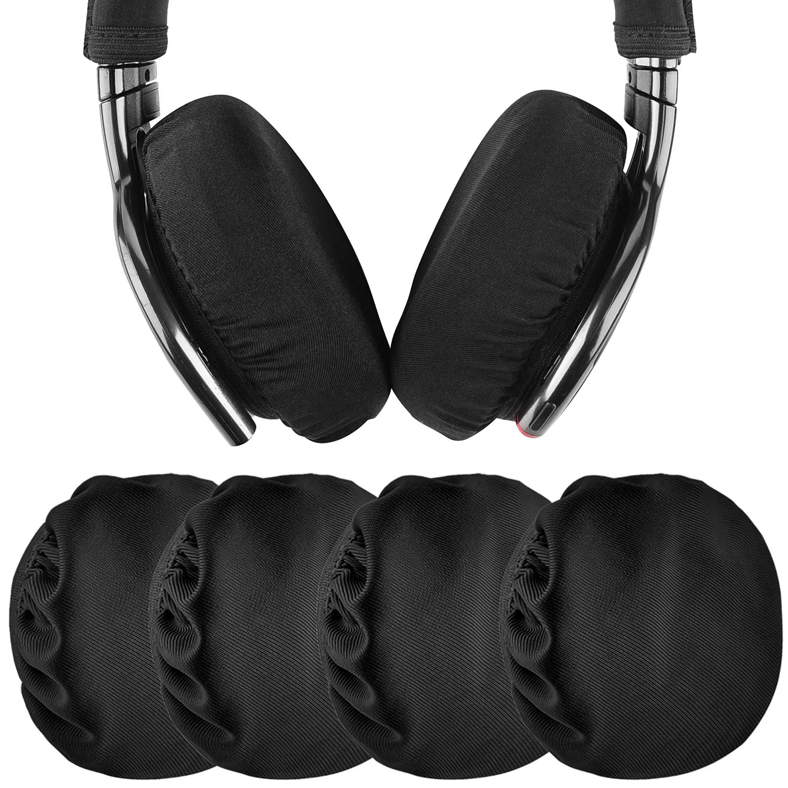 Geekria 20 Pairs Flex Fabric Headphones Ear Covers, Washable & Stretchable Sanitary Earcup Protectors for Over-Ear Headset Ear