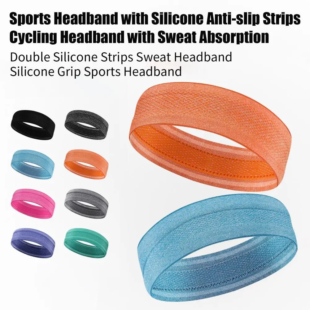 Sports Headband for Men Women Running Cycling Yoga Sweatband Hairband with High Elasticity Moisture Wicking Fitness Headbands