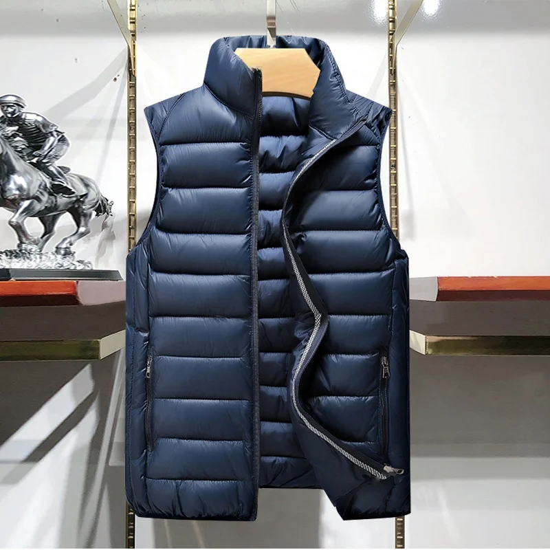 

Теплый жилет из чистого хлопка с отстегивающимся капюшоном и воротником-стойкой, модный, деловой, повседневный, осенний, полиэстер