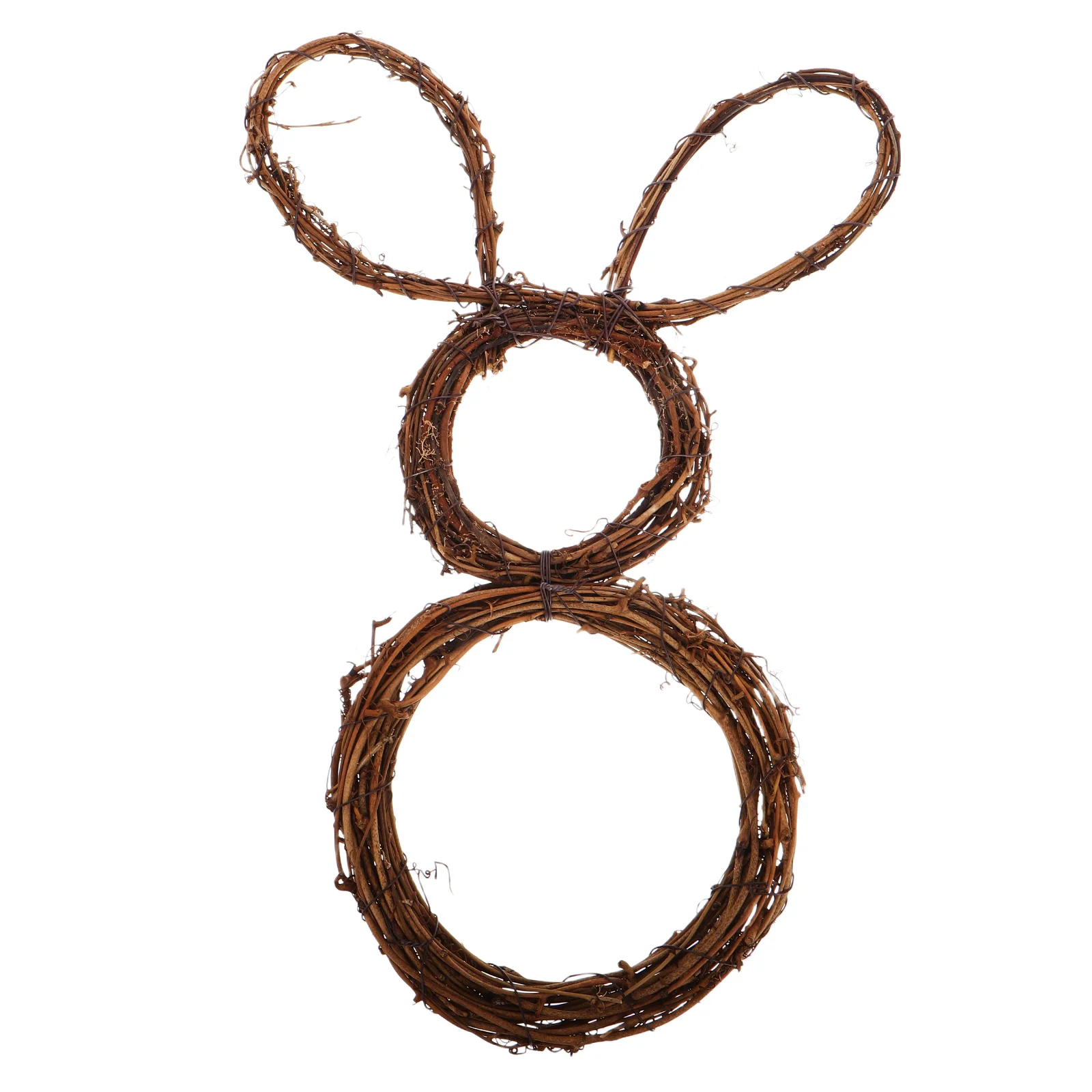 

Rabbit Rattan Wreath Easter Home Decor Handmade Ring Bunny Front Door Shaped Garden Party Decoration