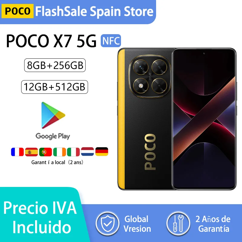 POCO X7 5G, NFC, Smartphone, Dimensity 7300-Ultra, 6.67