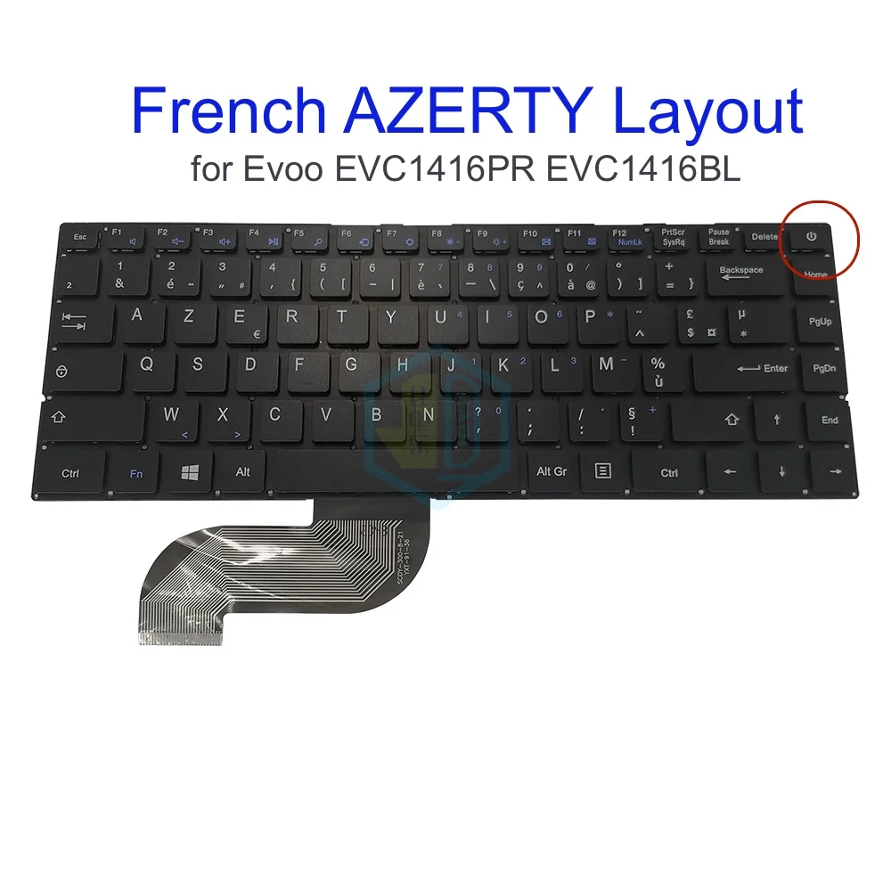 

SP Latin Russian US PT-BR IT French Keyboard for Evoo EVC141 6PR EVC141 6BL Ultra Thin Laptop fit YXT-NB93-86 mb3008010 KY300