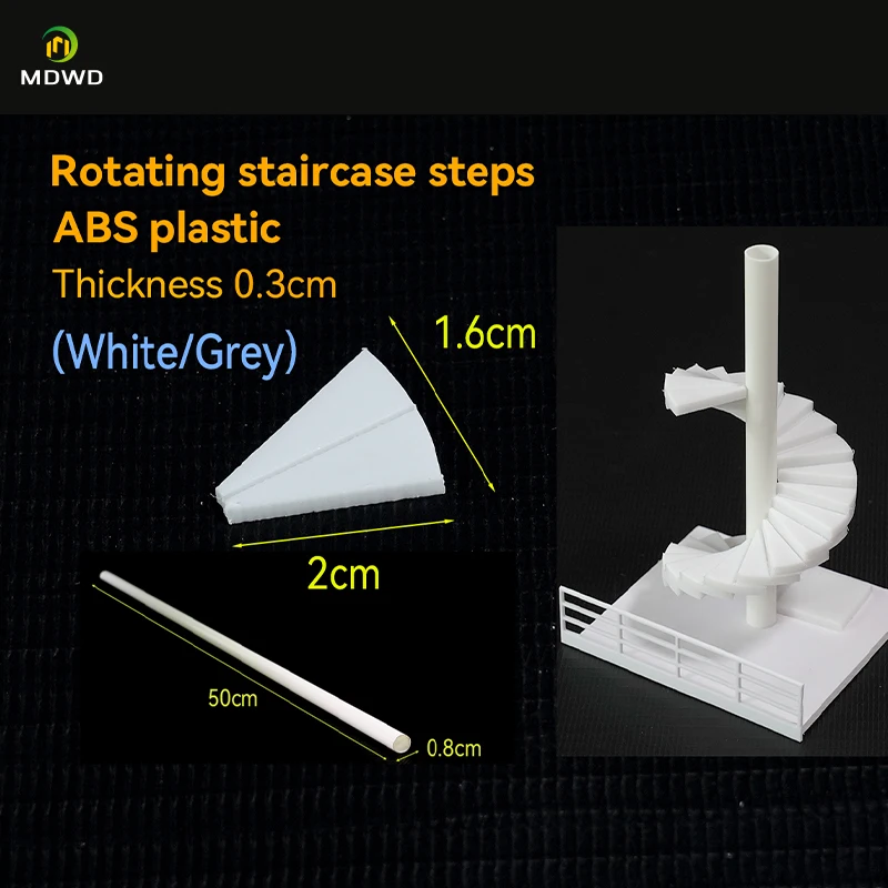 5-teiliges Bausatz für Modellarchitektur, Miniatur-Baumaterial, Stufenzaun, Leitplanke