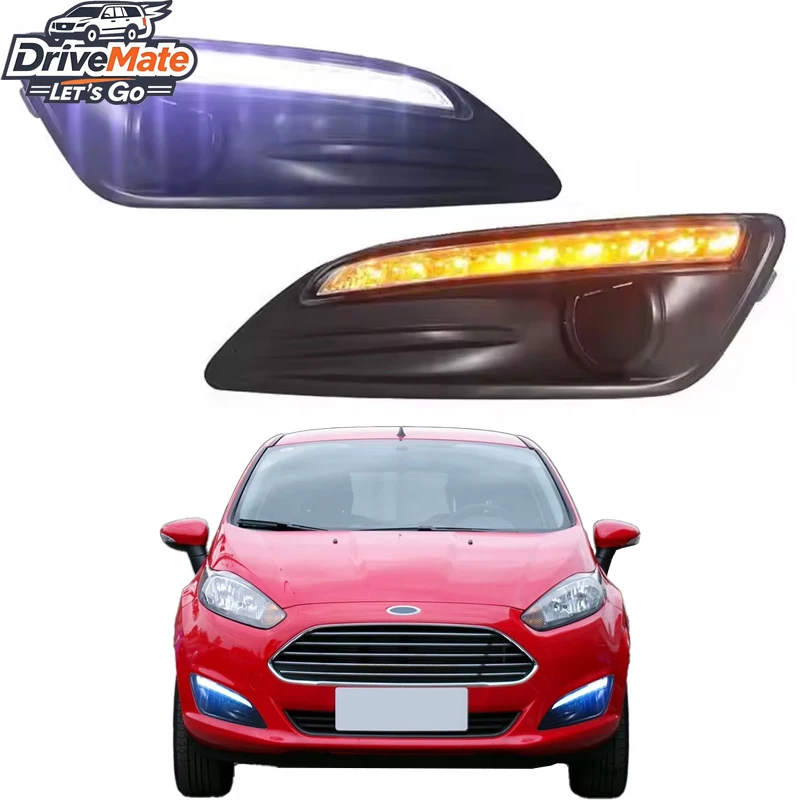

New LED Daytime Running Light Driving Fog Lamp DRL DayLight for ford Fiesta 2013 2014 2015 2016