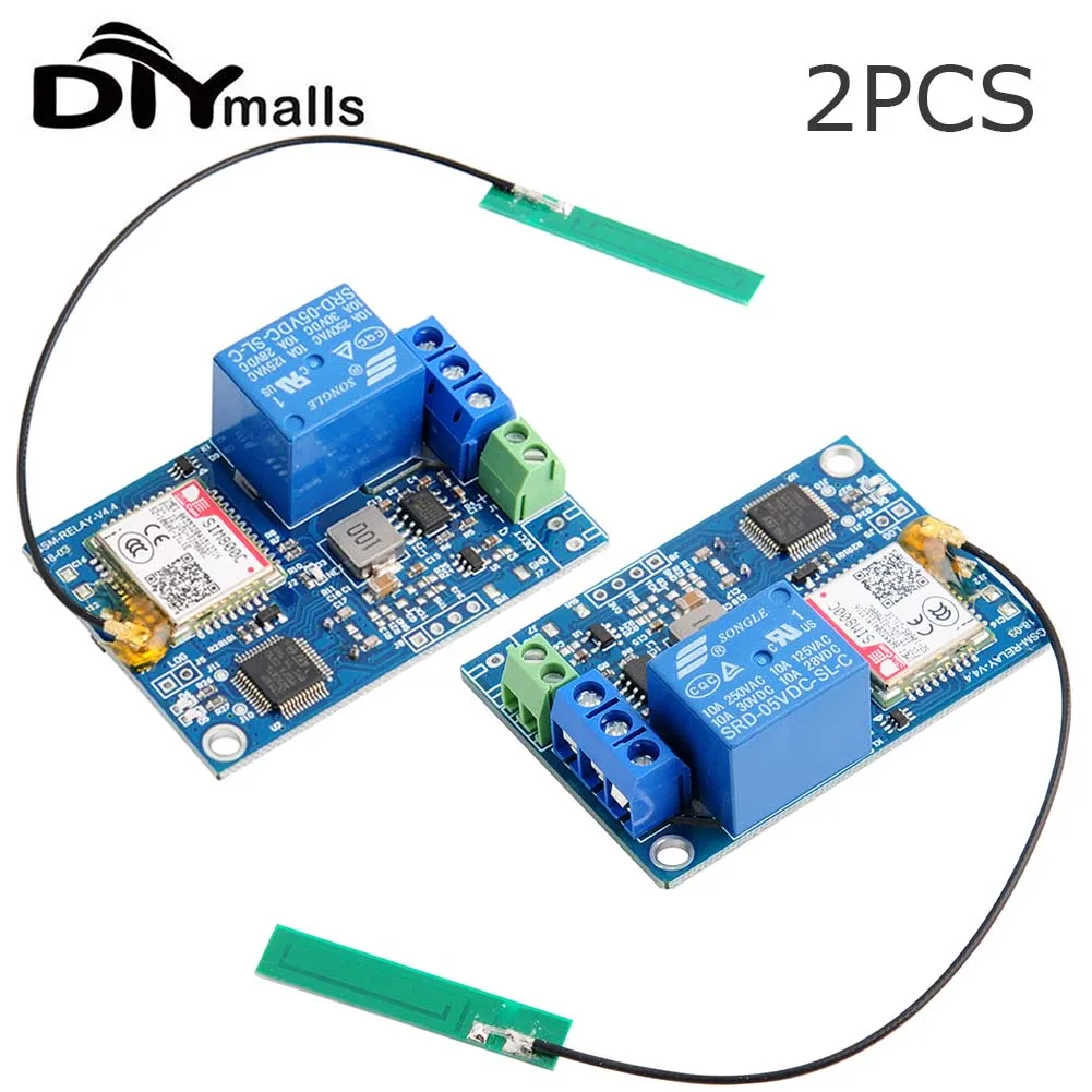 

2PCS 1 Channel Relay Module SMS GSM Remote Control Switch SIM800C STM32F103CBT6for for Arduino for Greenhouse Oxygen Pump