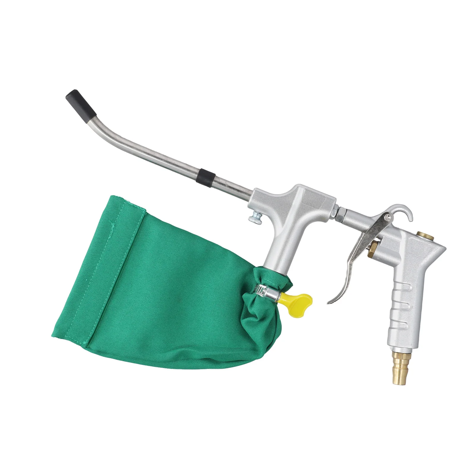 Air Pump Cleaner Silver Green Dual-Purpose Vacuum Cleaner Lightweight Aluminum Construction Two-Step Rotation Adjustment