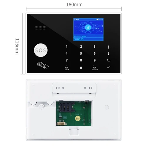 Imagen 2 del producto Sirena Solar Inalámbrica para Exteriores, Sistema de Alarma Wifi GSM, Seguridad para el Hogar, Kit de Alarma Antirrobo PIR, Control por Aplicación Smart Life Tuya, Compatible con Alexa