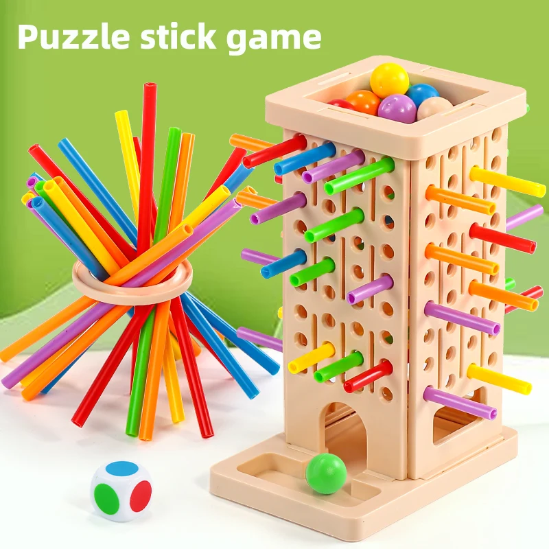 Parent Child Interactive Wooden Stick Children's Two Person Battle Spatial Thinking Training Puzzle Toy