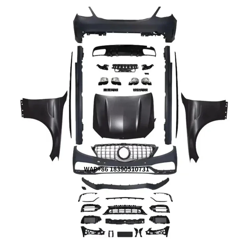 

Original Quality W205 Upgrade C63 Style Bodykit Grille Rear Diffuser HOOD Fenders Car Bumper Body Kit for Benz 2015-2021