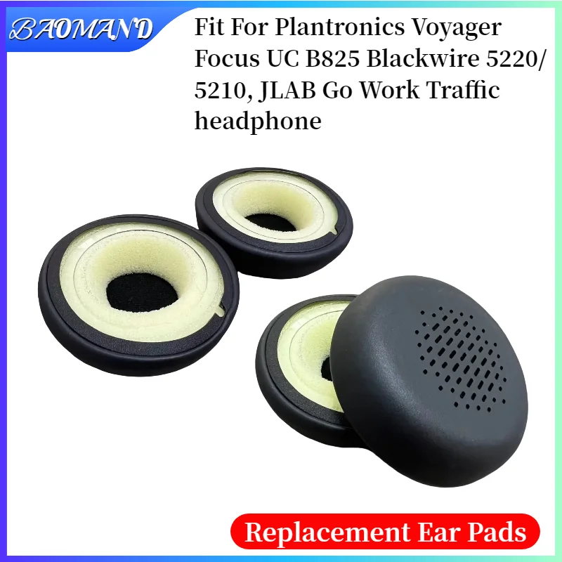 

Replacement Earpads for Plantronics Voyager Focus UC B825 Blackwire 5220/ 5210, JLAB Go Work Traffic Earmuffs Repair Parts