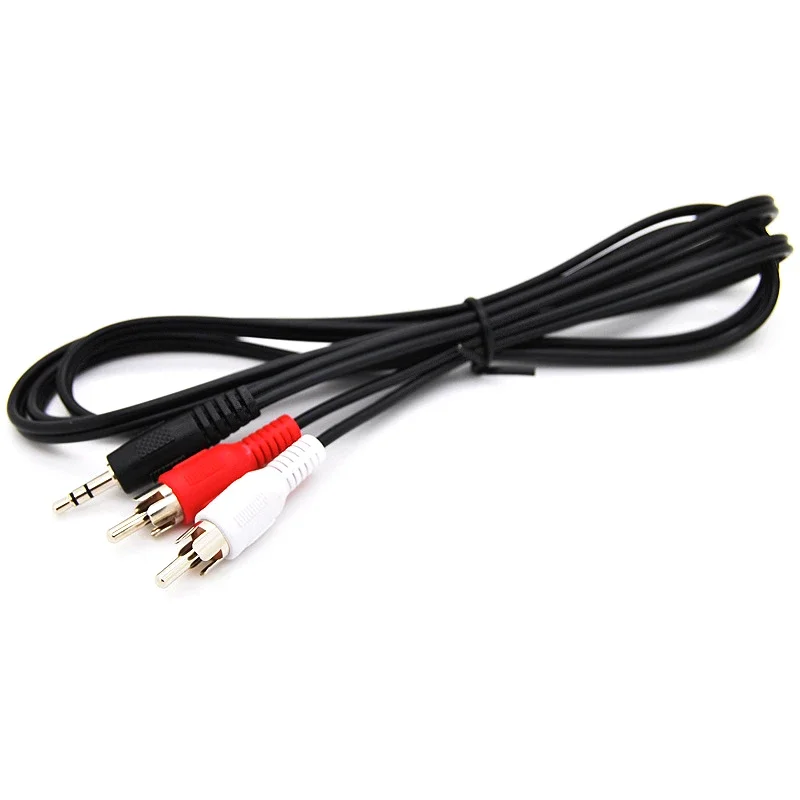 1.5M 3.5MM Jack to 2 RCA Audio Cables Stereo 3.5 MM Male to 2RCA Male Coaxial Aux Cable For TV Sound Laptop Mp3 Speakers