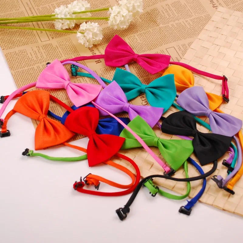 Mix Colors Wholesale Pet Grooming Accessories Rabbit Cat Dog Bow Tie Adjustable Bowtie Multicolor Pet Products