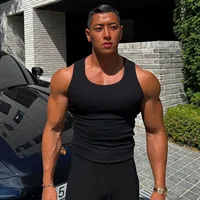2024 New Men's Pure Cotton Tight Vest Casual Sports Tank Tops Middle-aged Sleeveless Basic Tops Quick Drying Bodybuilding Vest 6