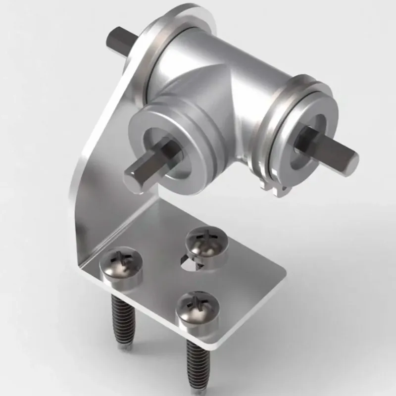 1:1 3-Way Steering Gearbox Equipment Bearing Transmission Gearbox 0.8M 5MM HEX Stainless Steel Shaft AngleTransmission