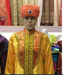 Indian men's clothing long sleeved standing collar Baotou stage performance suit