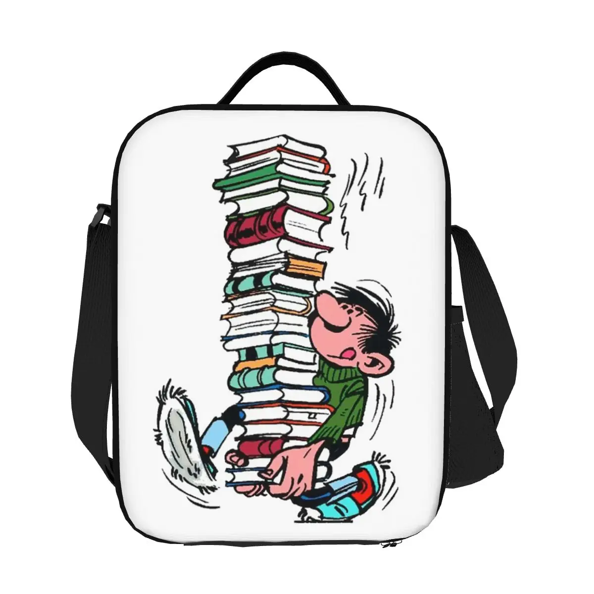 

Изолированная сумка для обеда Gaston Lagaffe для женщин и детей, портативные коробки для еды, термосумка для ланча