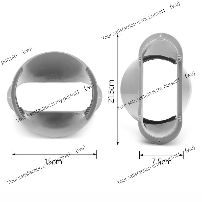 Exhaust Hose Coupler for Portable Air Conditioner Flat Mouth Square Circle Interface Anti-bug Net Ventilation System Accessories