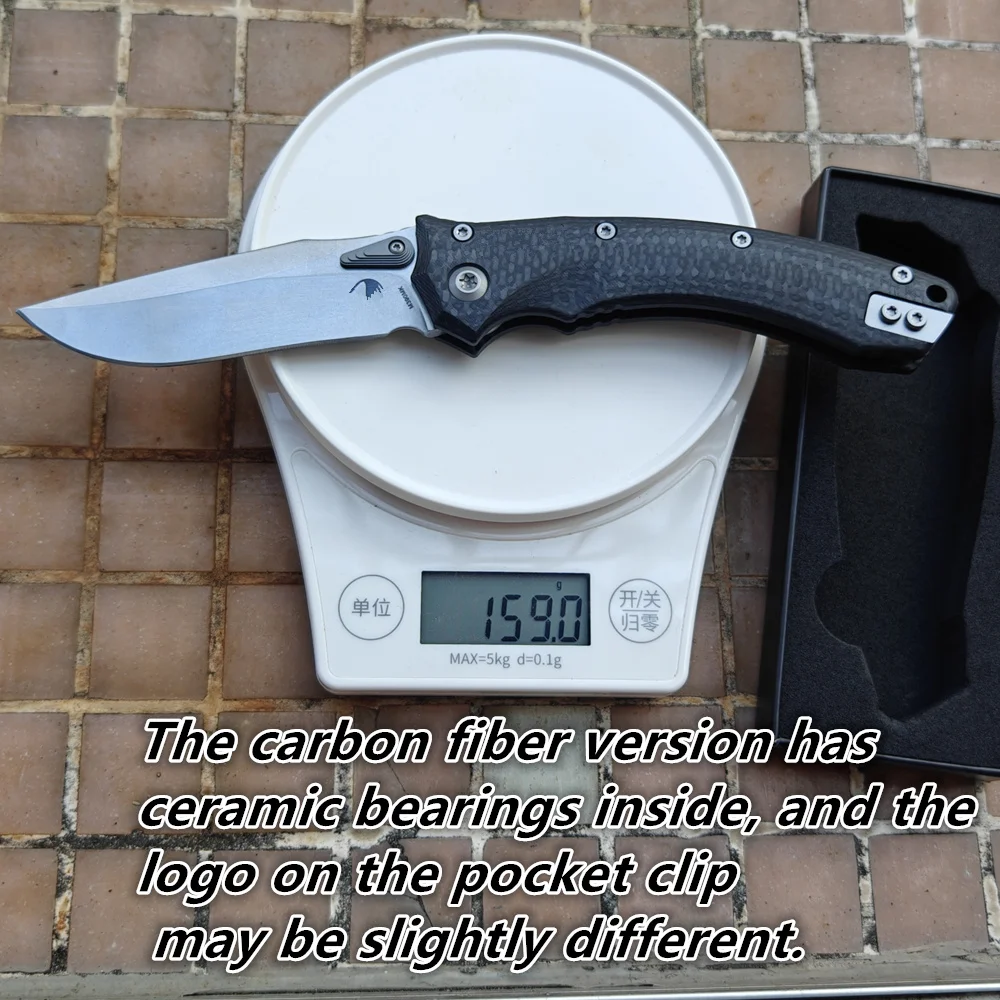 JUFULE New 137RL Manual Real Carbon Fiber / G10 Ball Bearings Mark M390MK Blade Hunting Fish Outdoor EDC Tool Folding Camp Knife