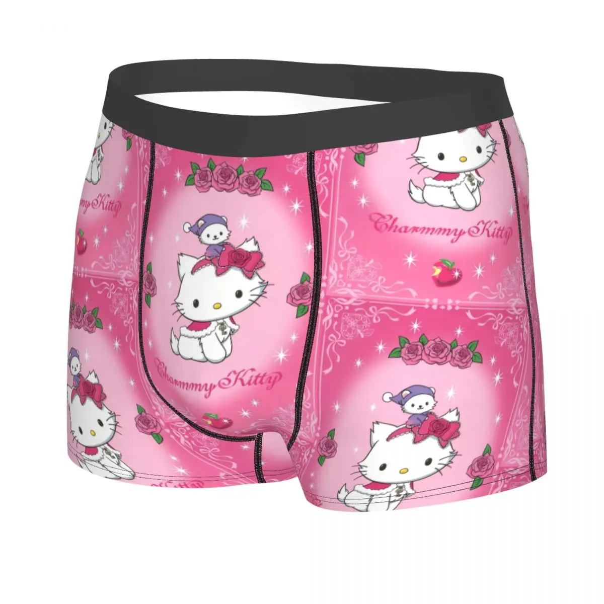 Custom Charmmy Kitty Sanrio Cartoon Underwear Men Stretch Boxer Briefs Shorts Panties Soft Underpants For Male