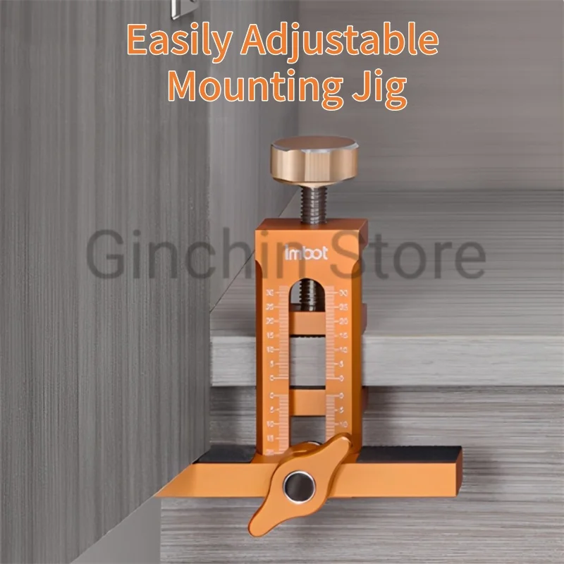 Cabinet Door Installation Positioner Mounting Jig, Easily Adjustable Aluminium Alloy Versatile Cabinet Door Positioning Tool