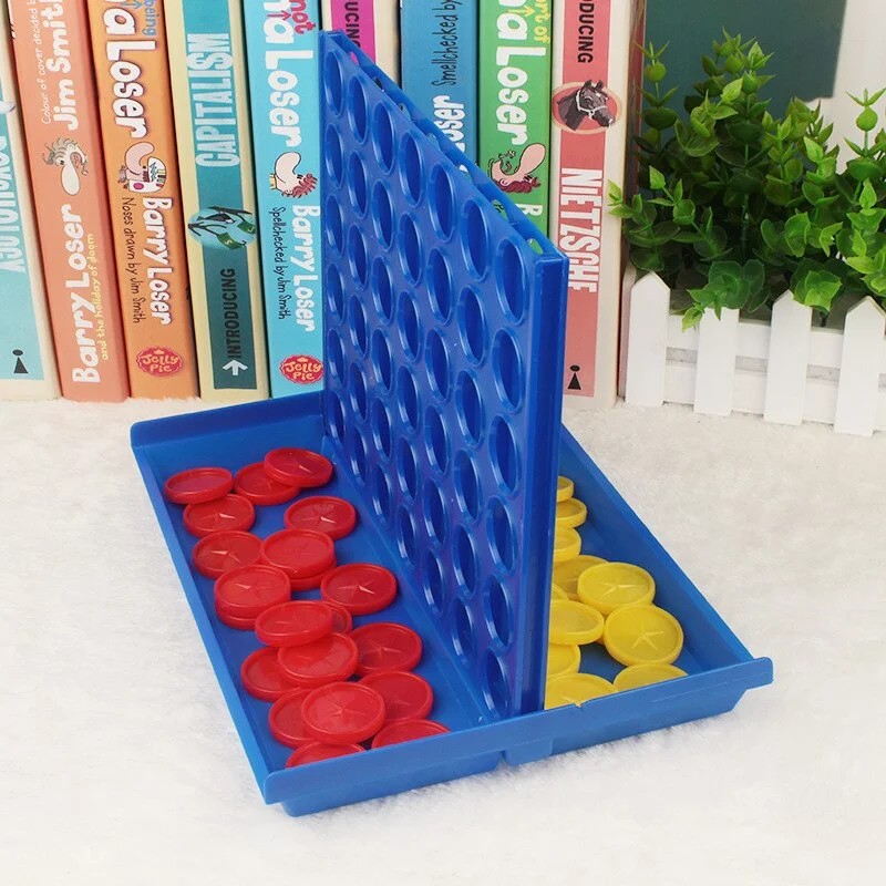 Foldable Connect 4 In A Line Board Game Children\'s Educational Toys Kids Children Line Up Row Board Puzzle Toys Party Bingo Game