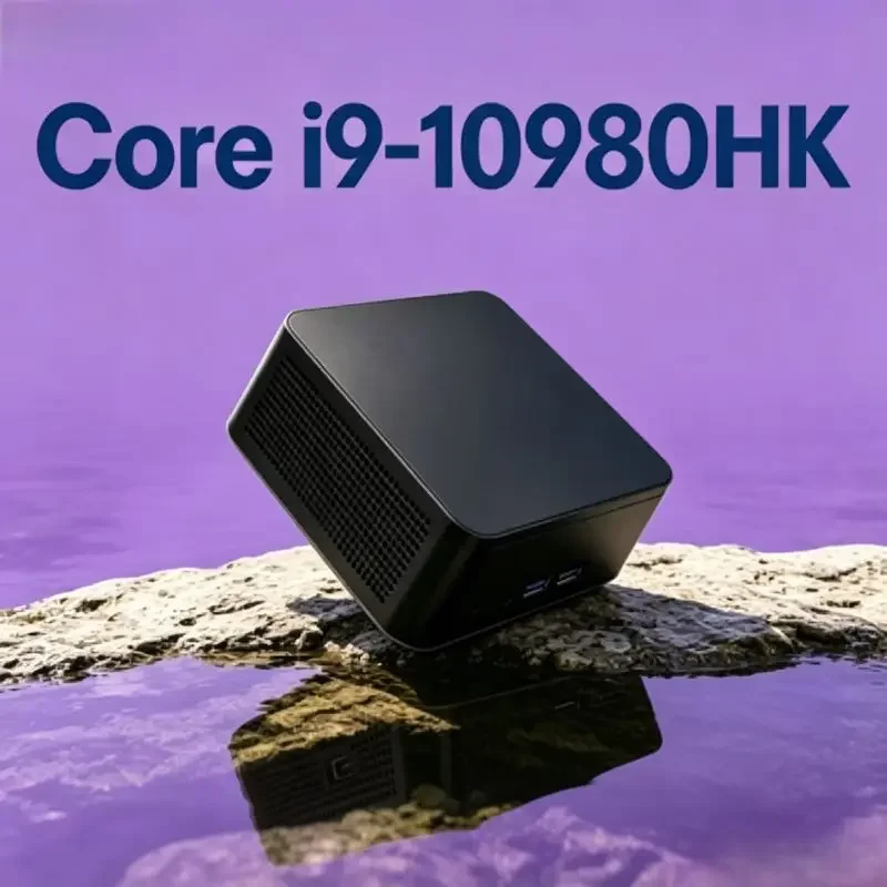 

Pocket Sized Mini PC Core I9 10980HK Win11 16GB RAM Large SSD WiFi6 BT5.2 Fluid 4K 60Hz RGB Output Lightweight Tiny PC Host