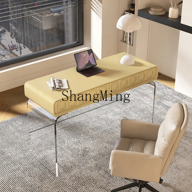 

FG Solid Wood Simple Small Apartment Bedroom Cream Wind Hanging Desk Minimalist Paint Dresser